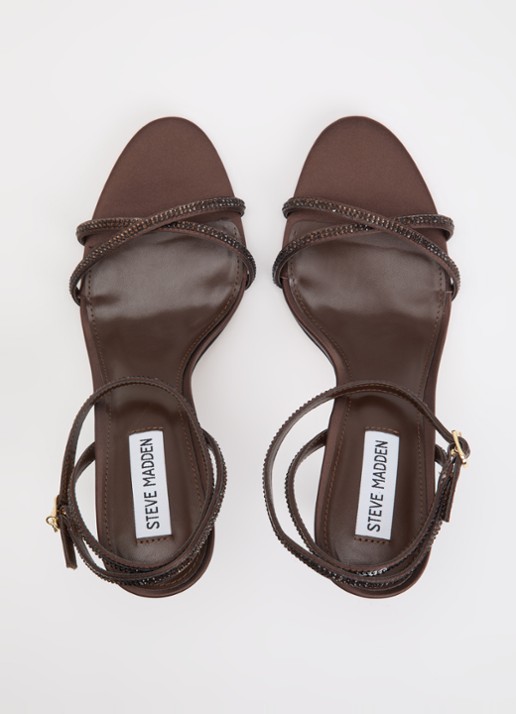 Steve Madden Jypsey sandalette met strass - detail 4 donkerbruin