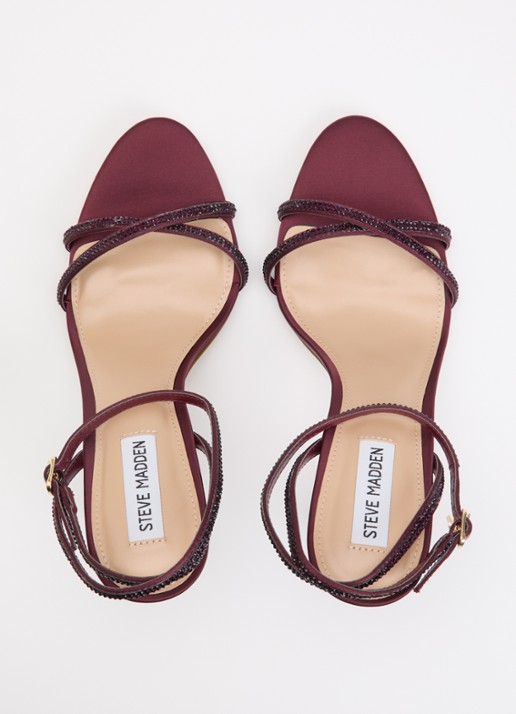 Steve Madden Jypsey sandalette met strass - detail 4 bordeauxrood