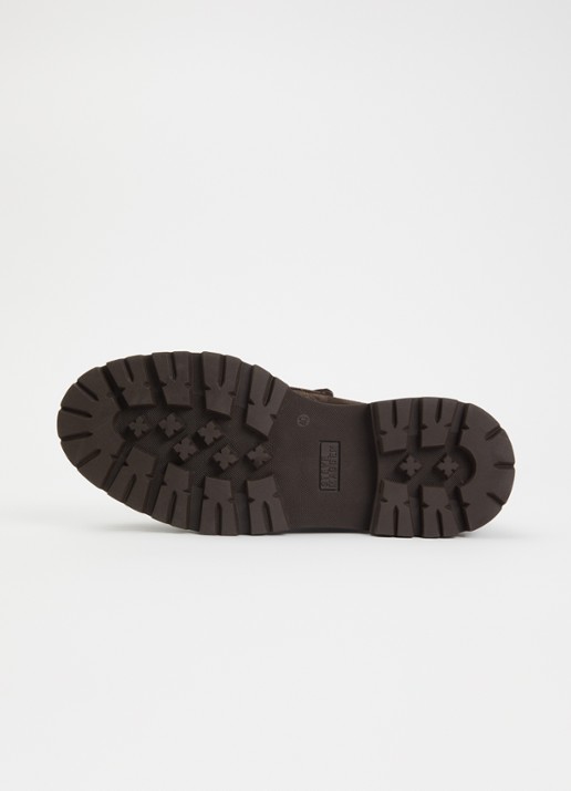 Steve Madden Karima enkellaarsje van suède - detail 4 donkerbruin