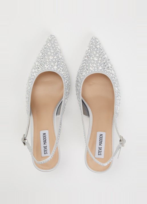 Steve Madden Korra-R slingback met strass - detail 4 zilver