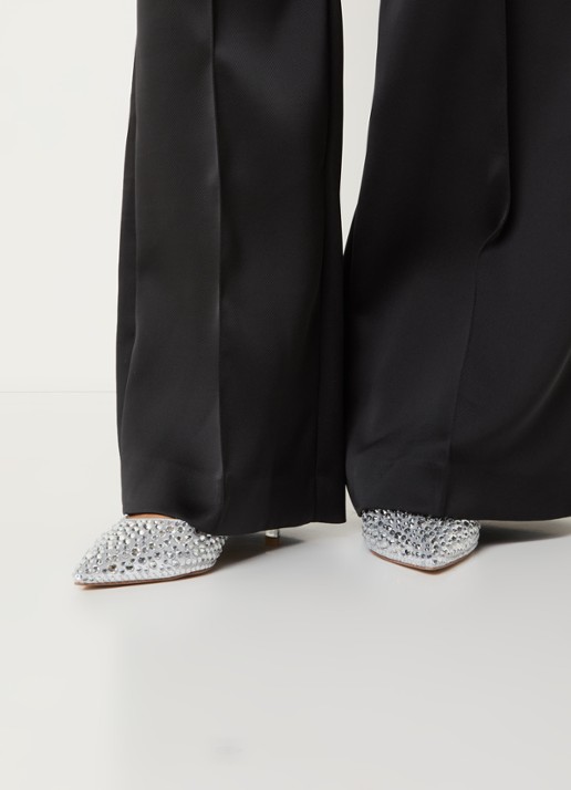Steve Madden Korra-R slingback met strass - voorkant 2 zilver
