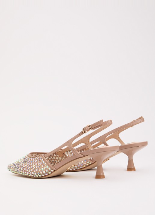 Steve Madden Legaci slingback met strass - achterkant 6 oudroze