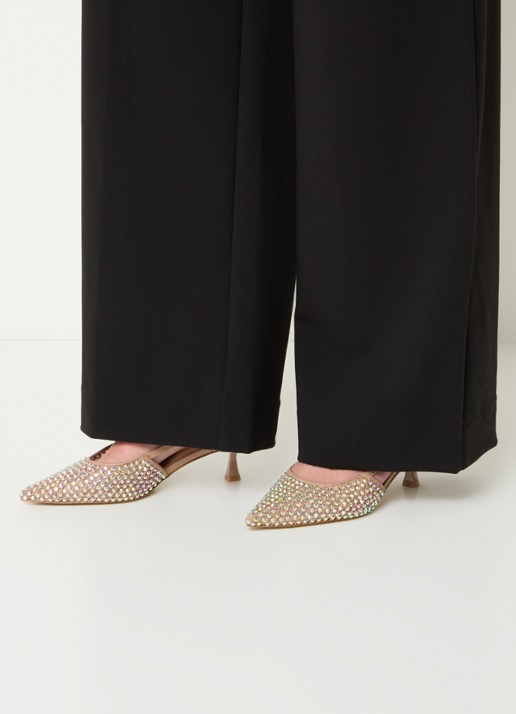 Steve Madden Legaci slingback met strass - voorkant 5 oudroze