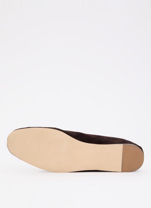 Steve Madden Leni ballerina van suède  - detail 5 donkerbruin