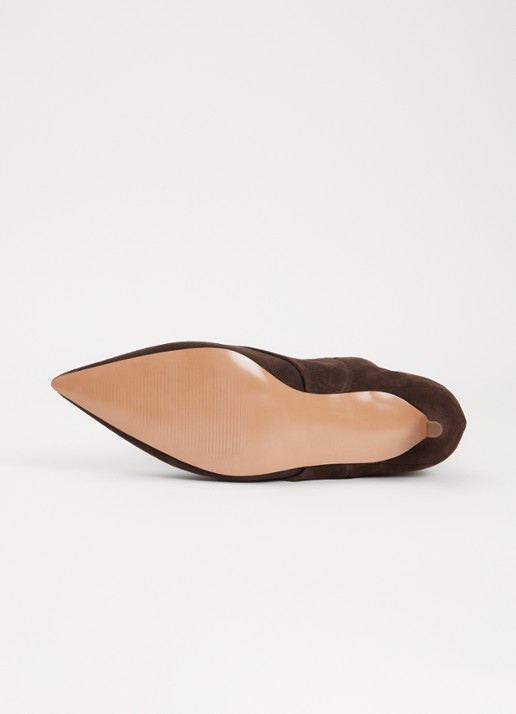 Steve Madden Luca laars van suède - detail 3 chocoladebruin