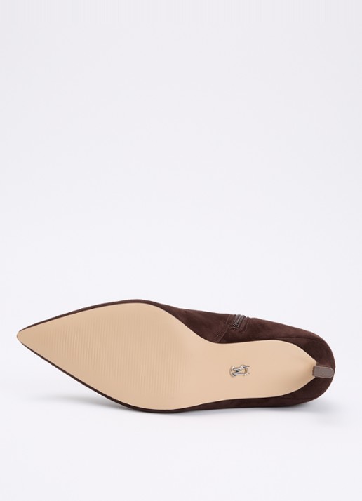 Steve Madden Lulah enkellaarsje van suède - detail 4 donkerbruin
