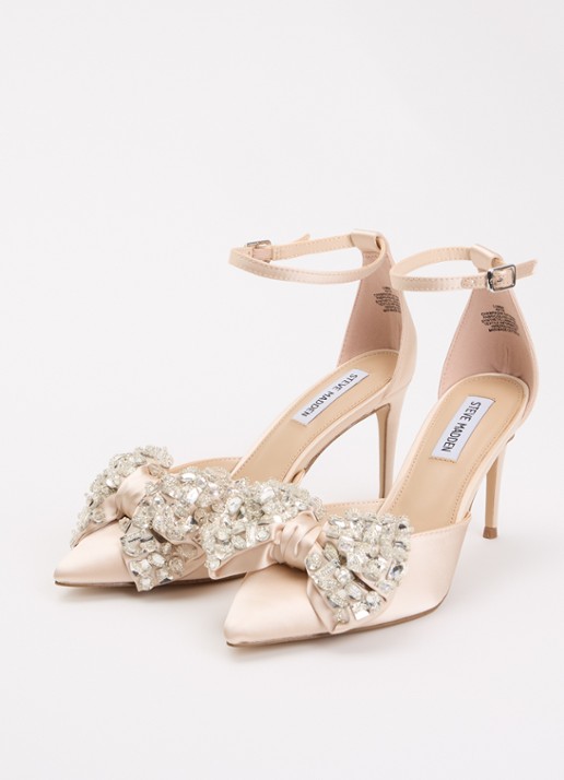Steve Madden Lumma sandalette met strass en strik detail - detail 4 lichtroze