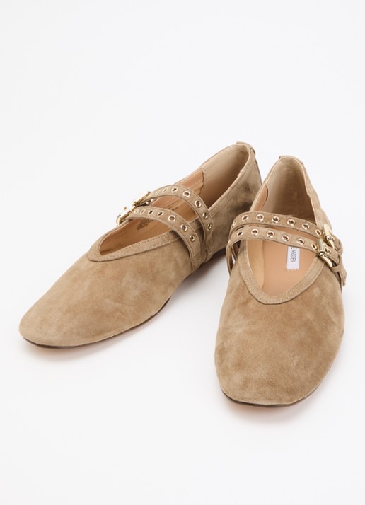 Steve Madden Lydia ballerina van suède - detail 2 beige
