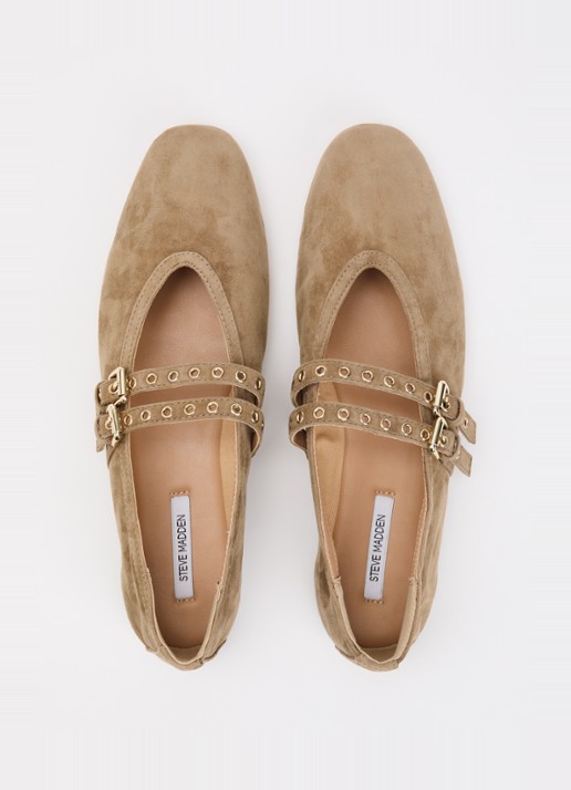 Steve Madden Lydia ballerina van suède - detail 3 beige