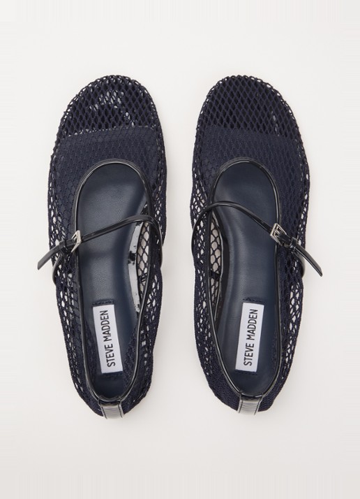 Steve Madden Mags ballerina van mesh - detail 5 donkerblauw