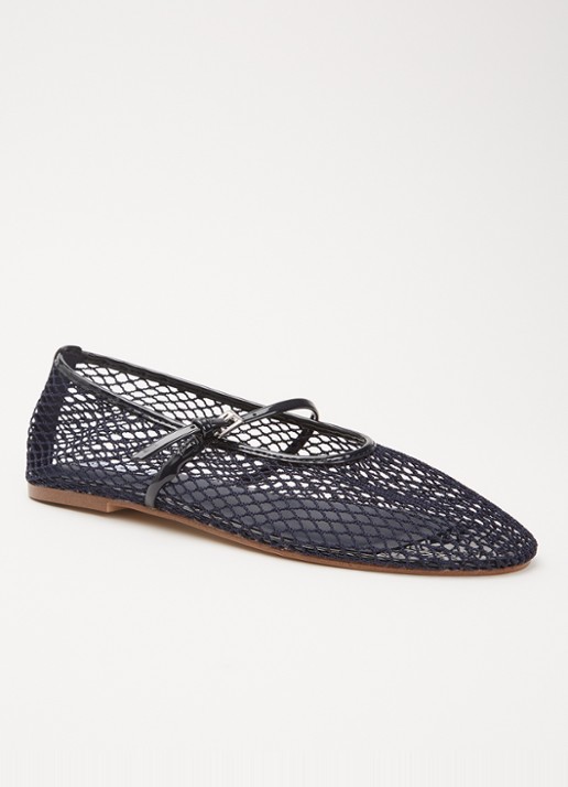 Steve Madden Mags ballerina van mesh - voorkant donkerblauw