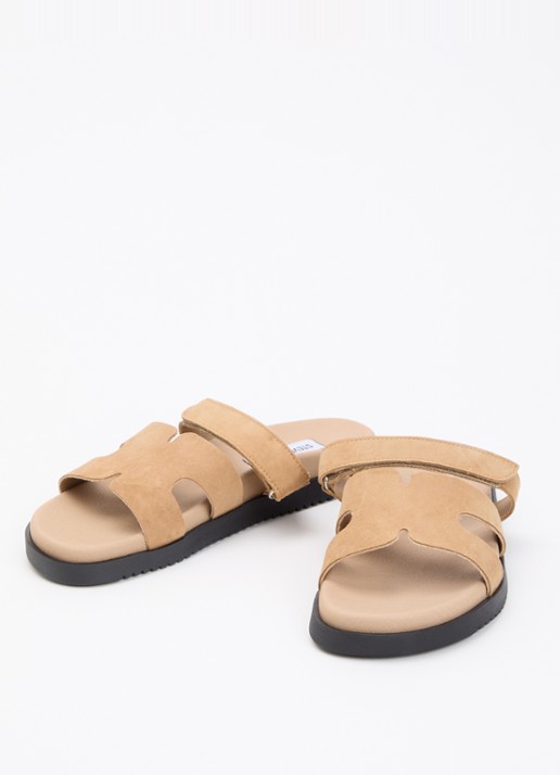 Steve Madden Missile-E slipper van suède - detail 3 beige