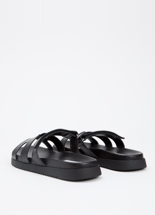 Steve Madden Missile slipper van suède - achterkant zwart