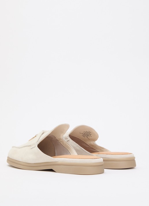 Steve Madden Patrizia loafer van suède - achterkant wit