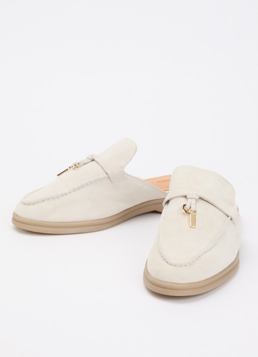 Steve Madden Patrizia loafer van suède - detail 2 wit