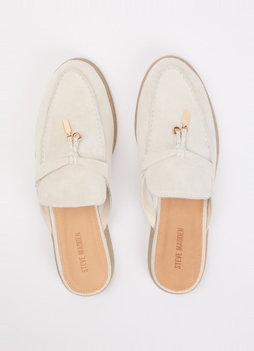 Steve Madden Patrizia loafer van suède - detail 3 wit
