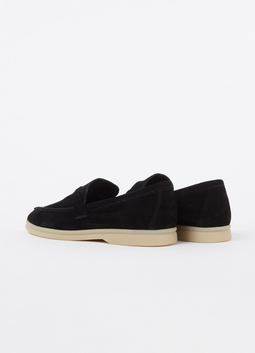 Steve Madden Portland loafer van suède - achterkant 6 zwart