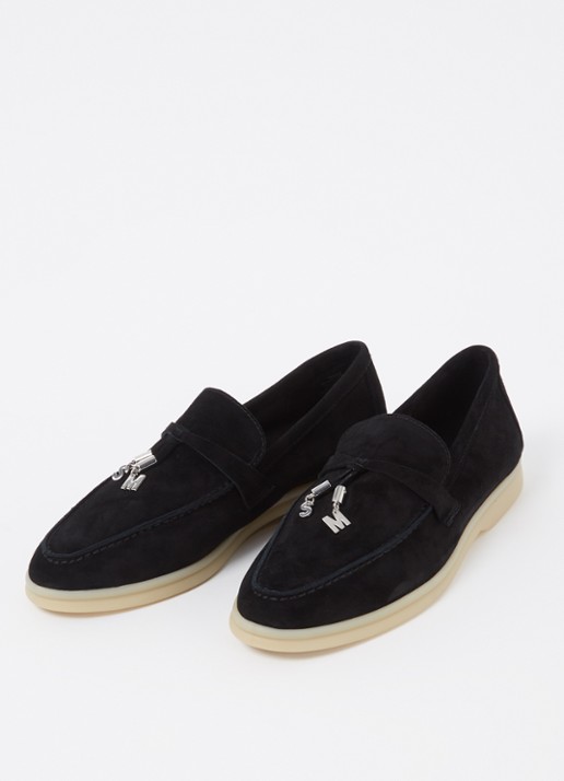 Steve Madden Portland loafer van suède - detail 3 zwart