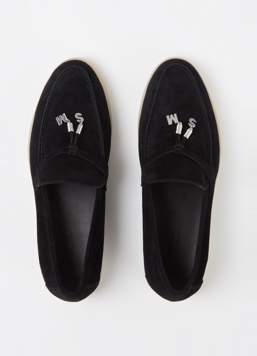 Steve Madden Portland loafer van suède - detail 4 zwart