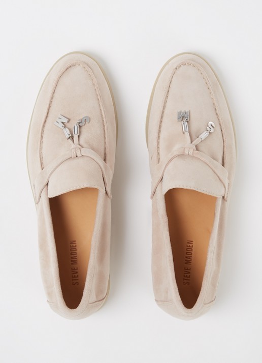 Steve Madden Portland loafer van suède - detail 5 beige