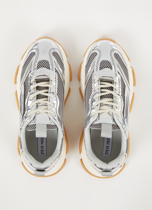 Steve Madden Possession-E sneaker met mesh detail  - detail 2 zilver