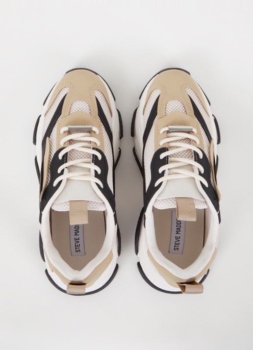 Steve Madden Possession-E sneaker met mesh detail  - detail 2 beige