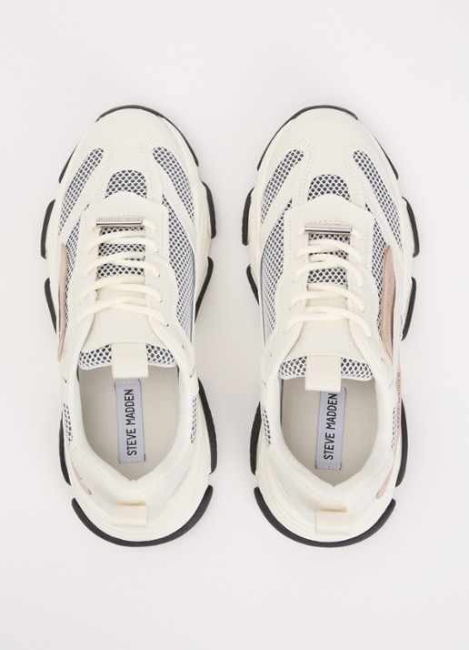 Steve Madden Possession-E sneaker met mesh details - detail 5 wit