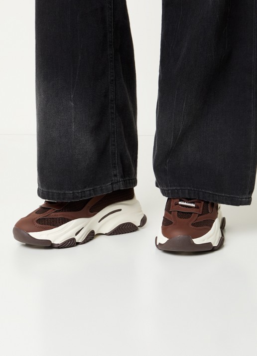 Steve Madden Possession-E sneaker met mesh details - voorkant 6 bruin