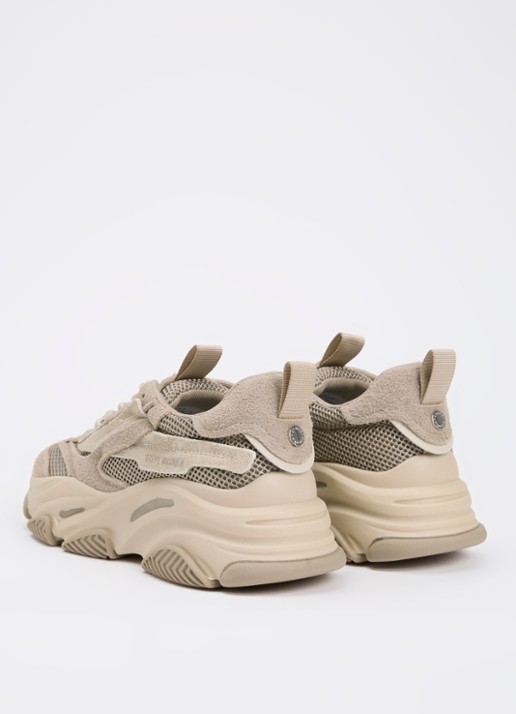 Steve Madden Possession-E sneaker met suède details - achterkant 6 taupe