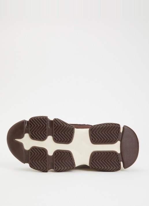 Steve Madden Possession-E sneaker met suède details - detail 5 kastanjebruin