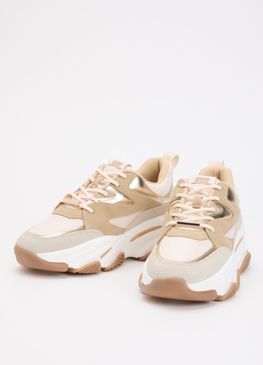 Steve Madden Progressive sneaker met details van mesh - detail beige