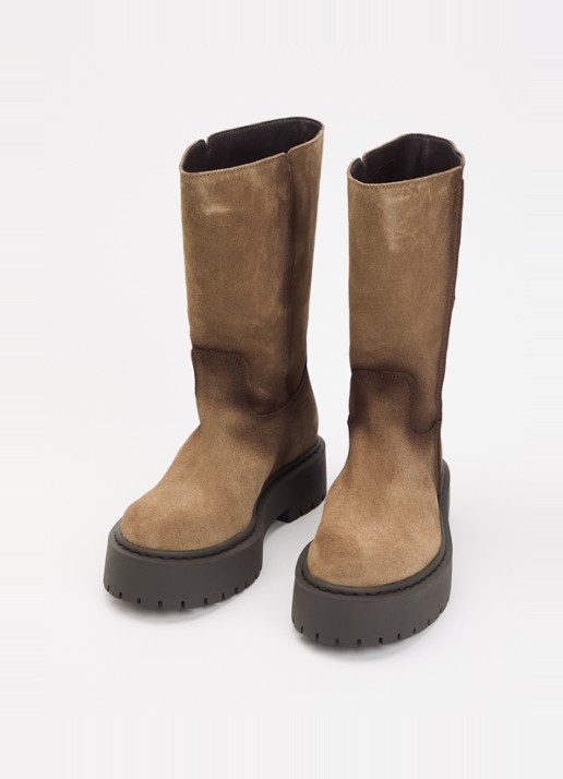 Steve Madden Soleil laars van suède - detail beige