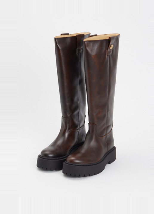 Steve Madden Sonar laars van leer - detail 2 bruin