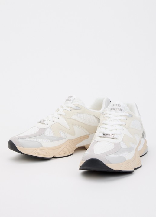 Steve Madden Speeder sneaker met mesh details - detail 3 wit