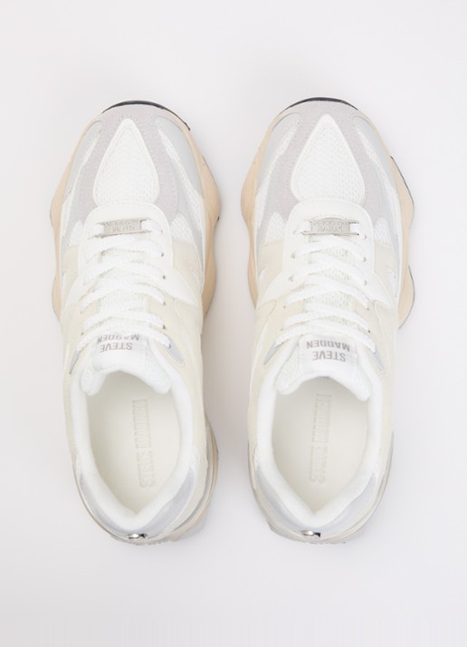 Steve Madden Speeder sneaker met mesh details - detail 4 wit