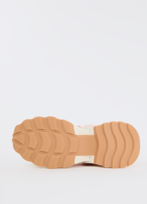 Steve Madden Tazmania sneaker van leer met mesh details - detail 6 roze