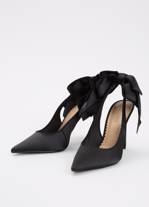 Steve Madden Teacup slingback met strikdetail - detail 3 zwart