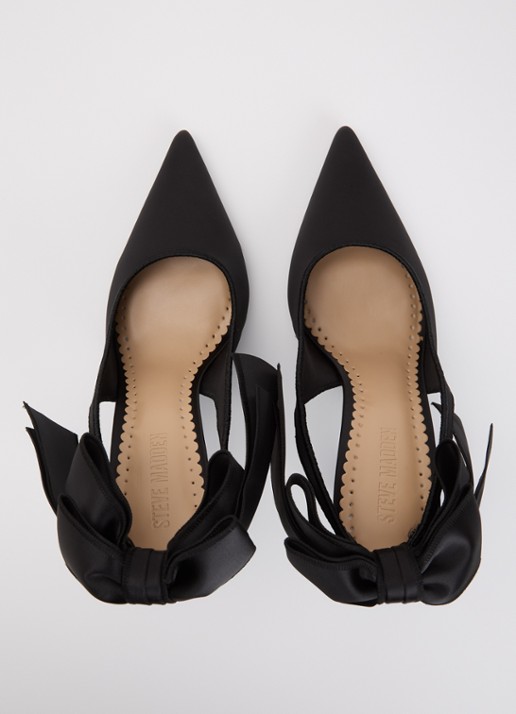 Steve Madden Teacup slingback met strikdetail - detail 4 zwart