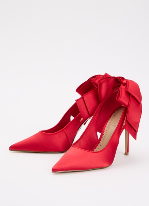 Steve Madden Teacup slingback met strikdetail - detail 4 rood
