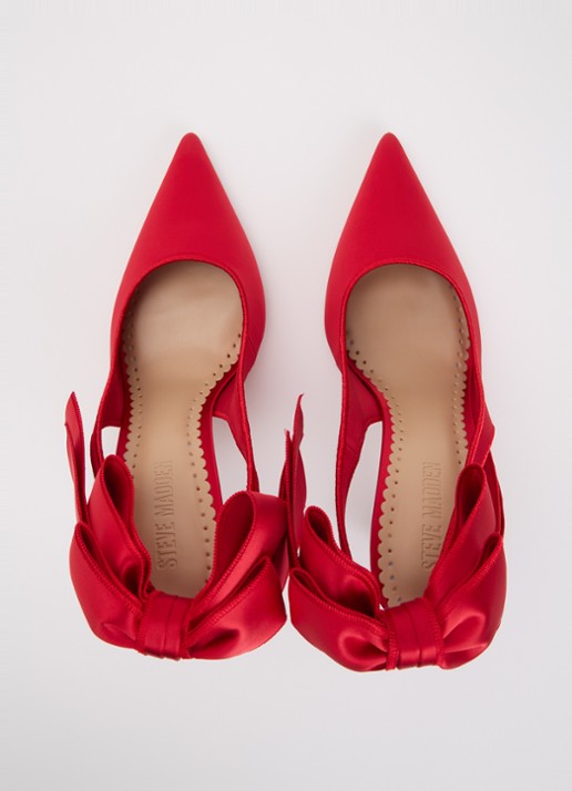 Steve Madden Teacup slingback met strikdetail - detail 5 rood