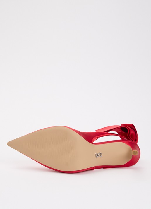 Steve Madden Teacup slingback met strikdetail - detail 6 rood