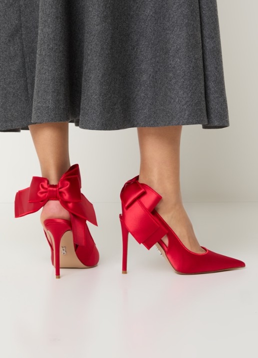 Steve Madden Teacup slingback met strikdetail - voorkant 3 rood