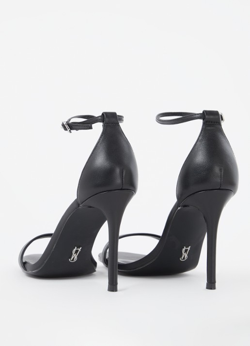 Steve Madden Tecy sandalette van leer - achterkant 6 zwart