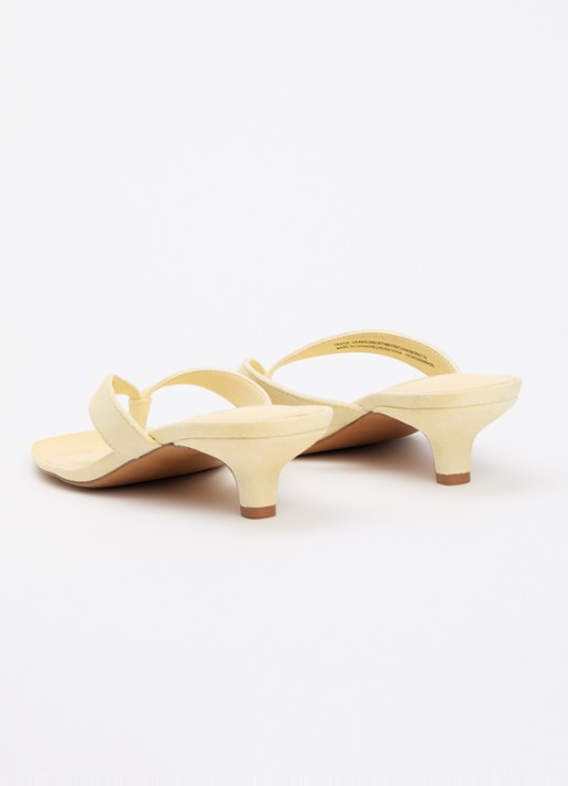 Steve Madden Tracie sandalette van suède - achterkant 5 lichtgeel