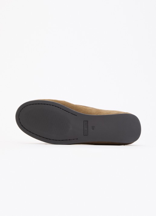 Steve Madden Yaira mocassin van suède met franjes - detail 4 lichtbruin