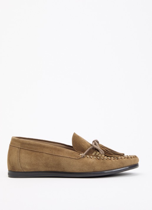 Steve Madden Yaira mocassin van suède met franjes