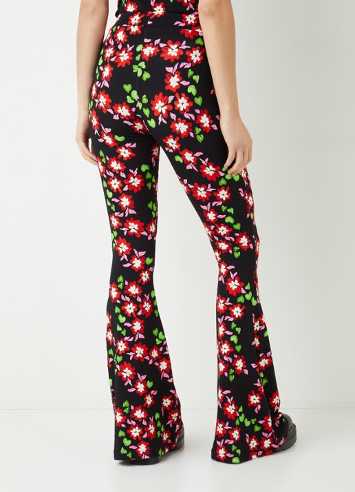 Stieglitz Althaea high waist flared fit legging in viscoseblend - achterkant 2 zwart