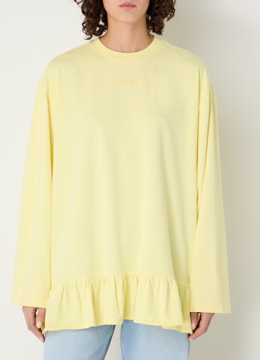 Stieglitz Brisa longsleeve met logo en volant
