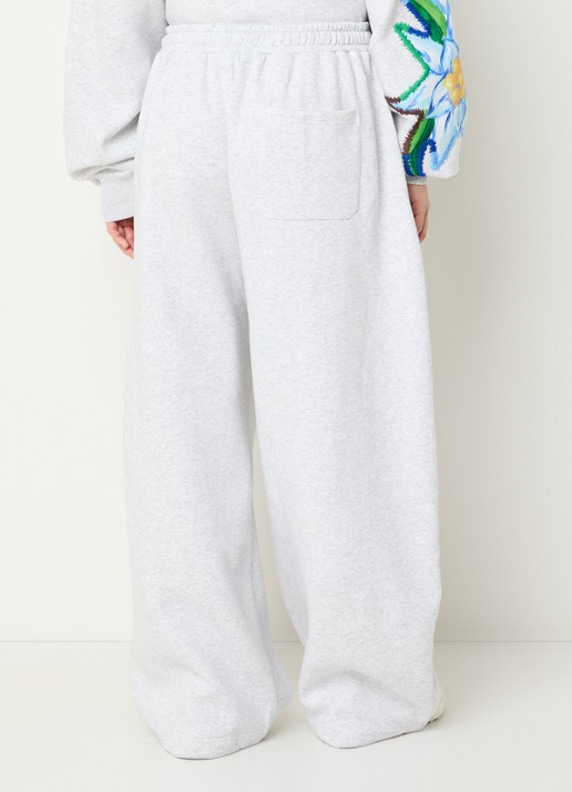 Stieglitz Eliza high waist balloon fit joggingsbroek met steekzakken - achterkant 2 grijs