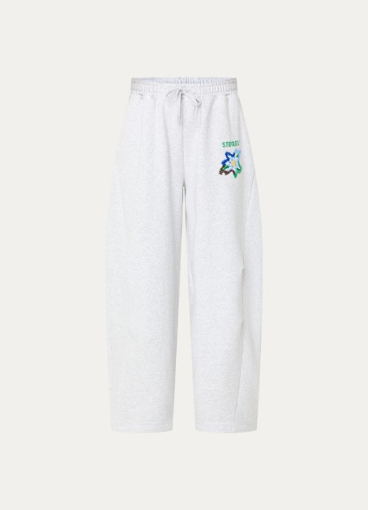 Stieglitz Eliza high waist balloon fit joggingsbroek met steekzakken - voorkant 3 grijs